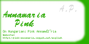 annamaria pink business card